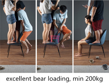 Красное голубое кресло для отдыха жука бархата, стулья столовой с ногами металла 