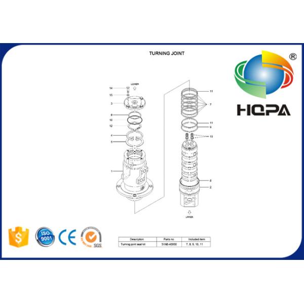 31N6-40950 Turning Joint Seal Kit for Hyundai R140-7 R215-7 R220-7