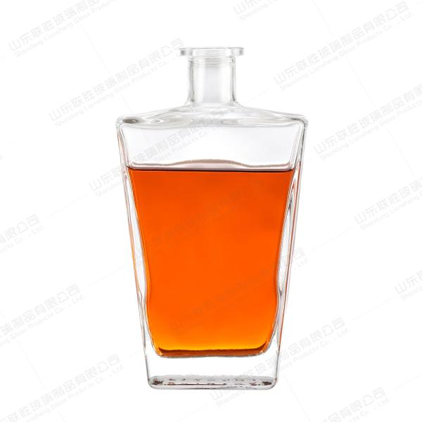 Botellas de vidrio para fiestas de bar regalos de boda claro personalizado transparente XO brandy whisky licor