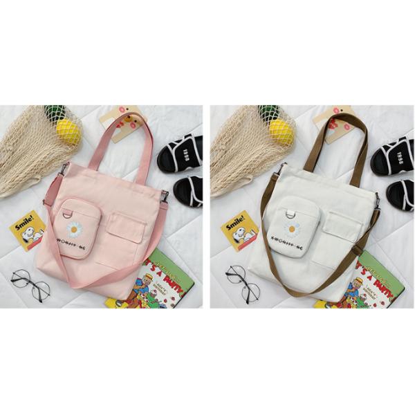 high quality reusable canvas shopping bag ladies tote bags with zipper fashionable cotton handbag school bag for kids
