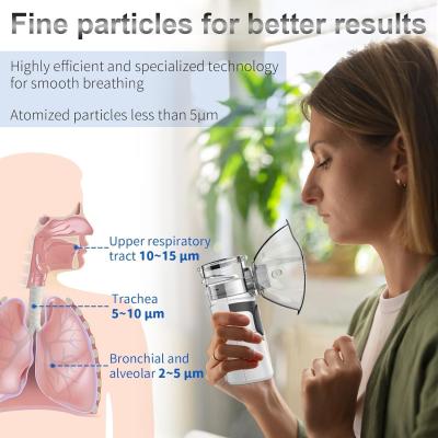 Rechargeable Handheld Portable Ultrasonic Mesh Nebulizer Mask And Atomizer For Skin Hydration