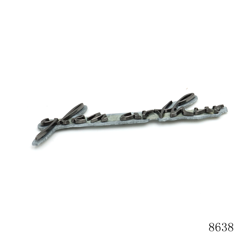 Personalized Design Luxury Bag Metal Label Logo Gunmetal Plated Custom Metal Separate Letter Logo Plate