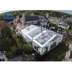 Прозрачные половинчатые белые ПВХ палатки для вечеринок для активных занятий на открытом воздухе