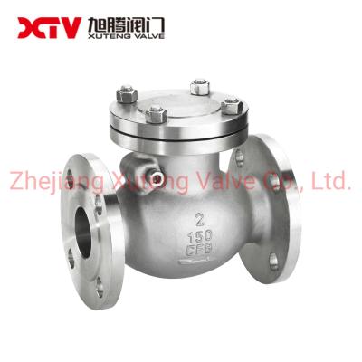 Válvula de verificação de balanço de flange de aço inoxidável de vedação metálica Pn16 H44W para aplicações marítimas