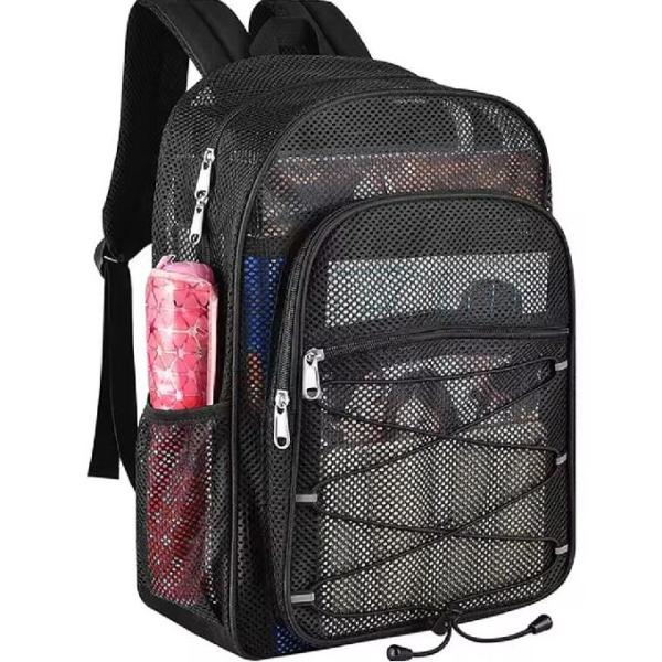 Fashion Unisex Students Backpack Mesh School Bag Summer Mesh Beach Backpack