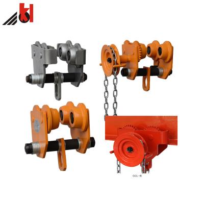 Heavy Duty Lifting Beam Trolley Geared Girder Trolley with Hand Chain GCL Series 20 Ton