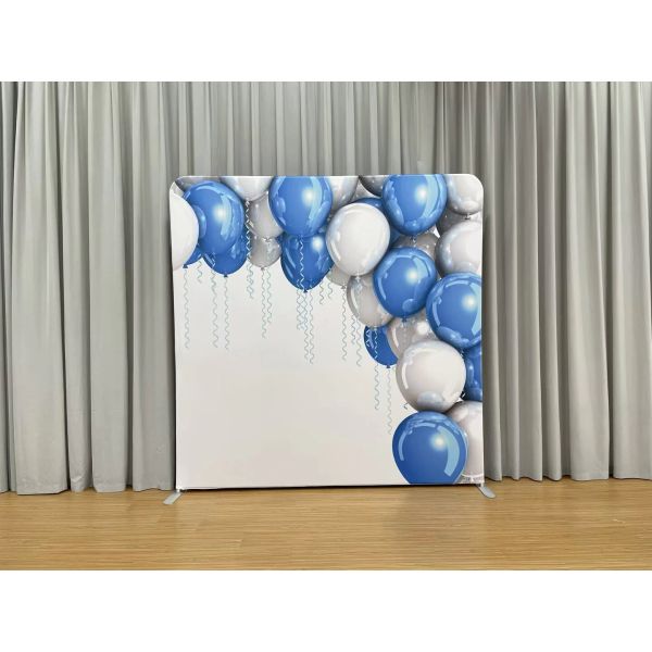 Expo Photo Booth Cloth Backdrop 7.6x7.6 Straight Pillow Case Backdrop
