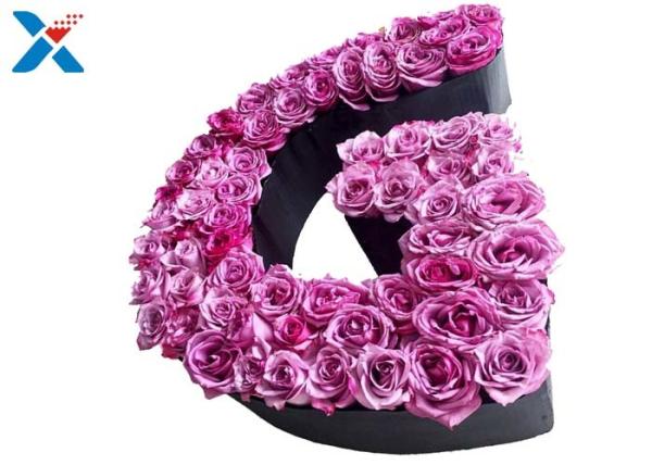 Luxury Rose Gift Acrylic Flower Box A Letter Flower Box With Lid Non - Toxic