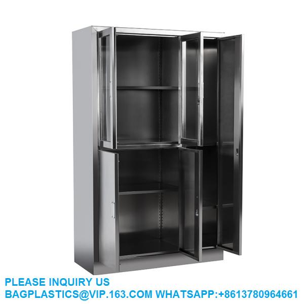 Lab Furniture Supplies Factory Customized 5 Doors Metal Stainless Steel Cabinet For Laboratory