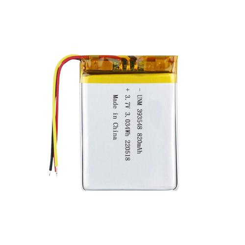 Lithium Polymer Battery 3.7V 820mAh 393548 Lipo Rechargeable Battery Pack for Electronic Breast Pump