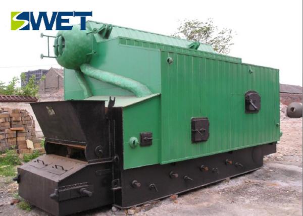 15T Longitudinal Chain Grate Steam Boiler 150℃ Exhaust Temperature