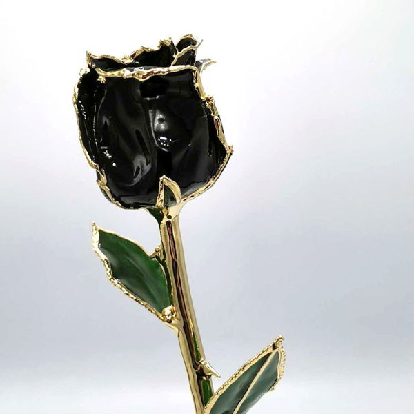 Manufacture Supply Gold Plated Roses Natural Rose with Stem for Gifts Eternal Fresh for Valentine's Day  Christmas Gifts