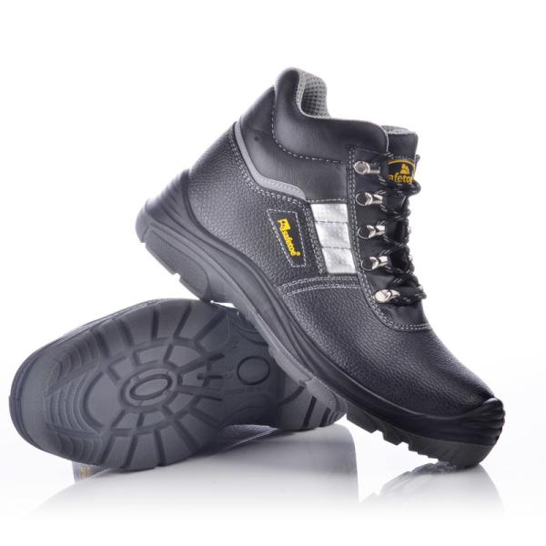 Industrial Women Mens Leather Steel Toe Boots 200 Joules Impact With Steel Plate