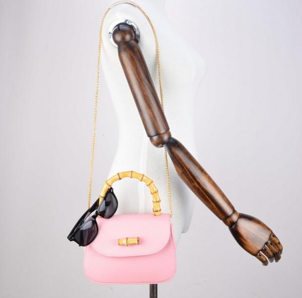 European and American fashion female summer new bamboo bag embossed PU chain shoulder diagonal package