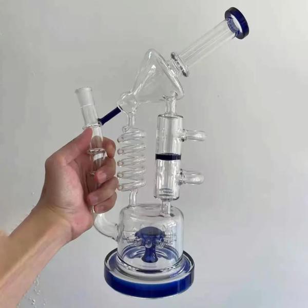 Кальян Recycler Shisha кальяна стеклянный 9 дюймов куря 14.4mm совместное