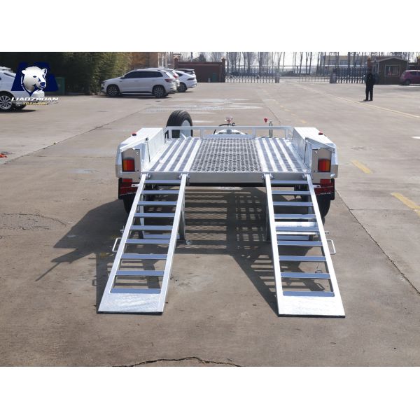8x5 Double Axle Hot Dip Galvanized Excavator Trailer 3000kg ATM - Heavy Duty Flatbed with Torsion Axle and LED ADR Lights