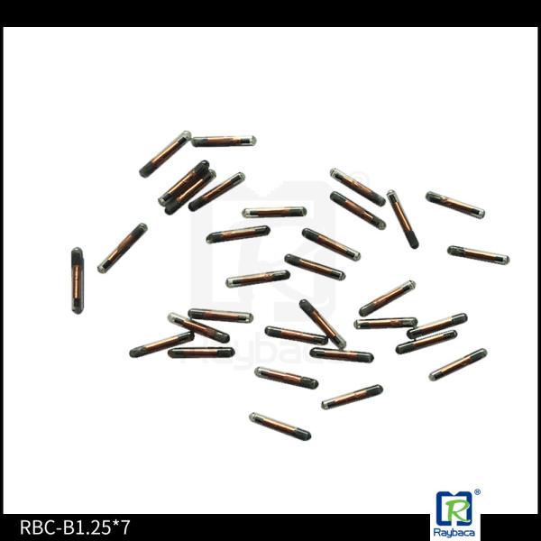 134.2 KHz Pet Tracking ICAR Certified Chip , LF RFID Glass Transponder 2.12 X 12mm