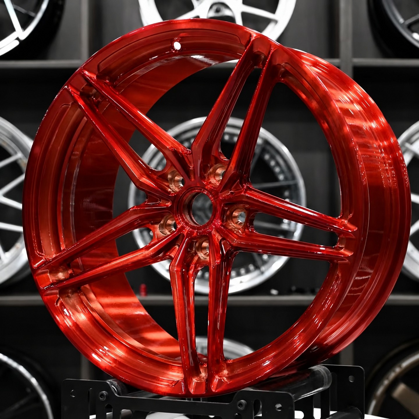 Factory Direct New Design Deep Concave Forged 22 Inch 5x114.3 Gloss Black Car Rims for Second Hand Cars SUV
