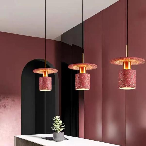 Decoration Led Kitchen Cement Hanging Lamp E27 Restaurant Concrete Resin Pendant Lamp Fixture