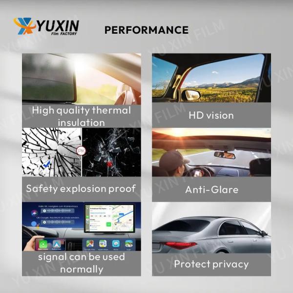 Car Window 4 Mil Safety Film , Security Window Tint Film Easy Install Heat Insulation