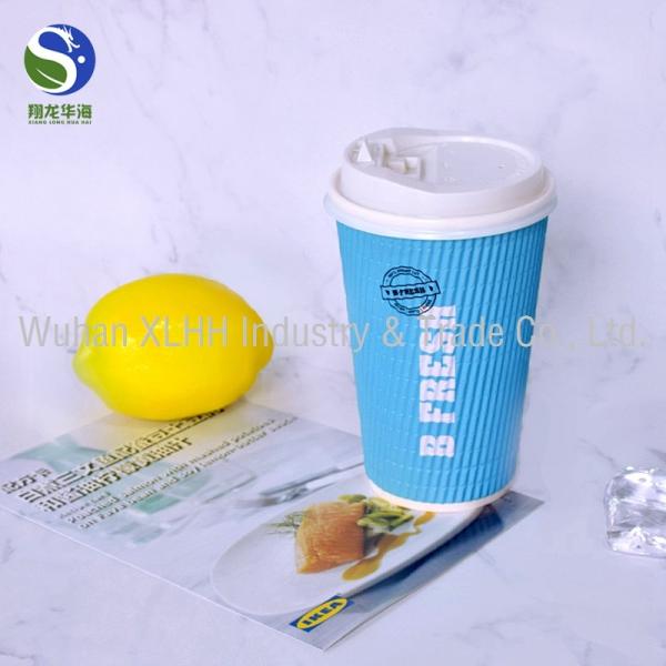 No Leakage Ripple Wrap Coffee Cups Double Wall With Insulating Air Pockets