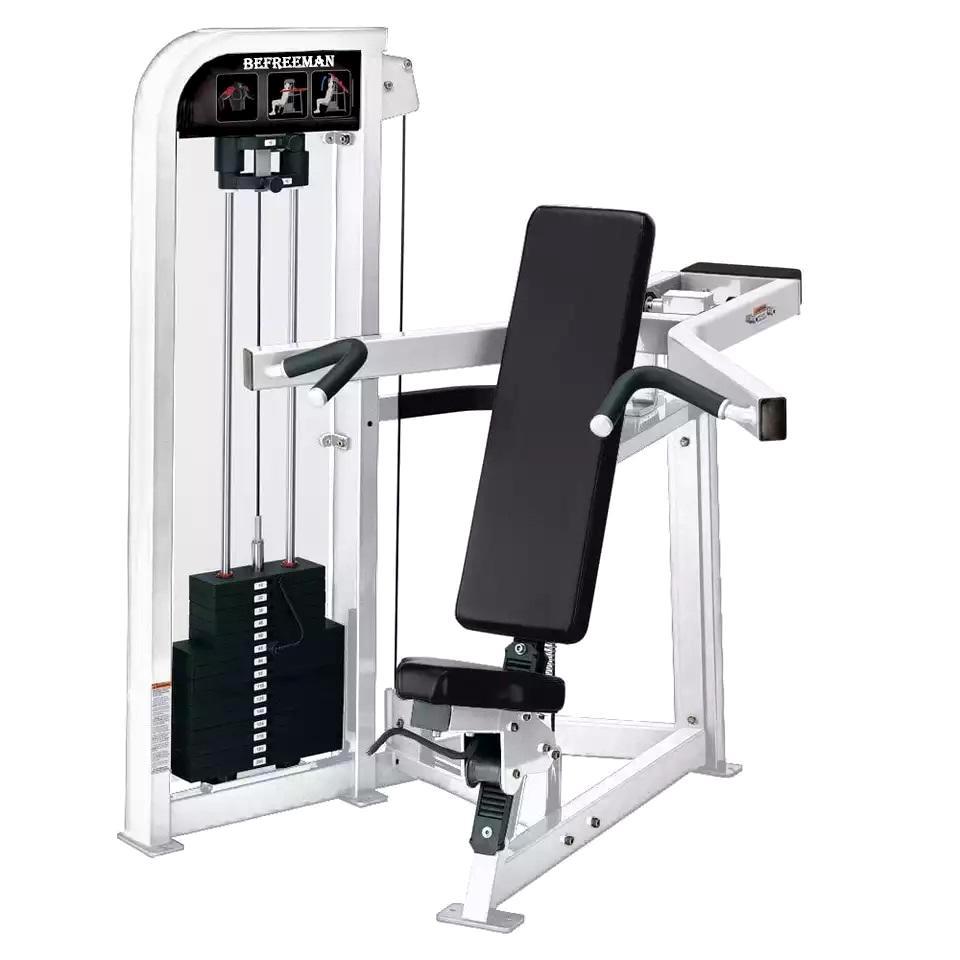 Commercial Shoulder Press Machine with 80KG Weight Stack, Foldable Seated Shoulder Press and Wooden Box Package