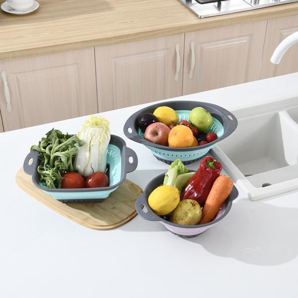 Collapsible Colander And Strainer Silicone Strainer Colanders & Food Strainers For Vegetable And Fruit Kitchen Essential