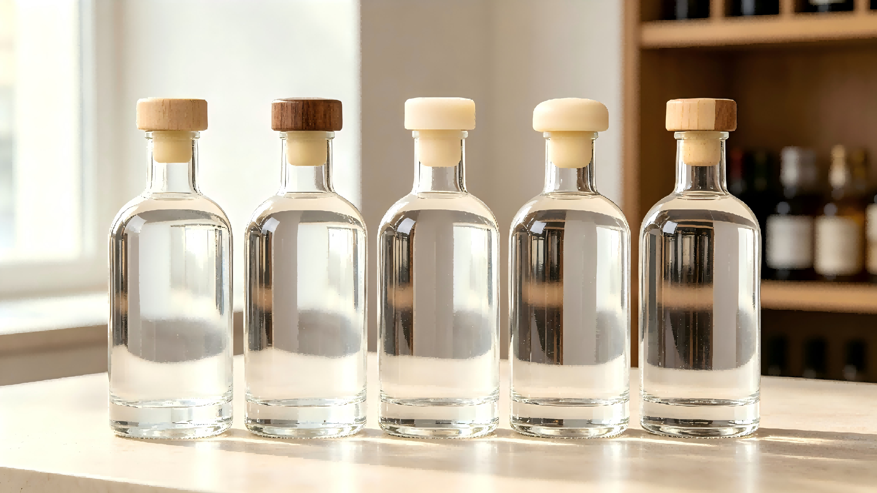 22.5mm Airtight Seal Cork Stopper FDA Approved Bar-Top Design Spirits Bottle