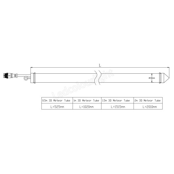 30mm LED Meteor Lights LED Hanging Tube for Christmas Tree Outdoor Decoration