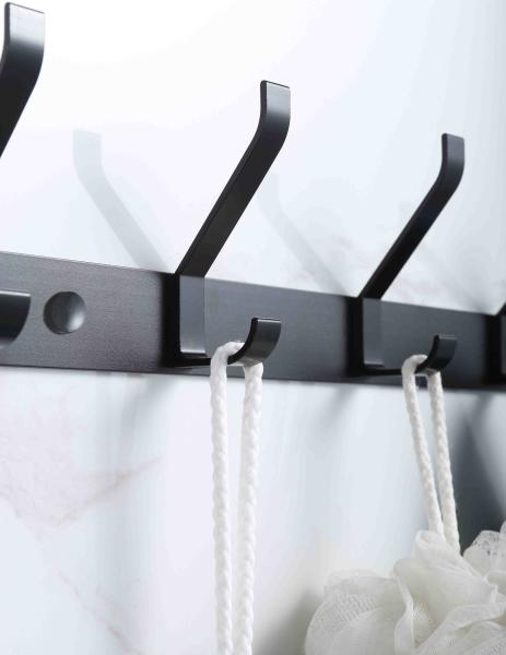 Double Hooks Aluminium Wall Hooks For Mudroom Bathroom Entryway