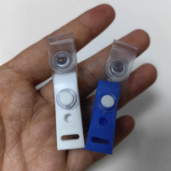 Exclusivo de color azul y blanco para el portador de la placa de identificación.