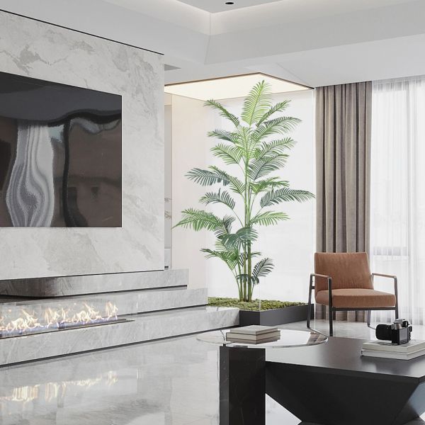 Wholesale Indoor Artificial Plants Faux Hawaii PalmPotted Plants For Indoor Decoration