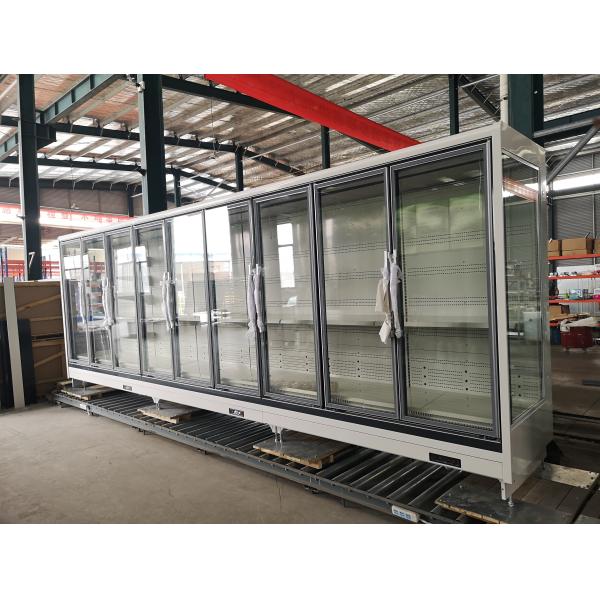 Hypermarket Commercial Glass Door Chiller 5 Shelves For Beverage Beer Drink