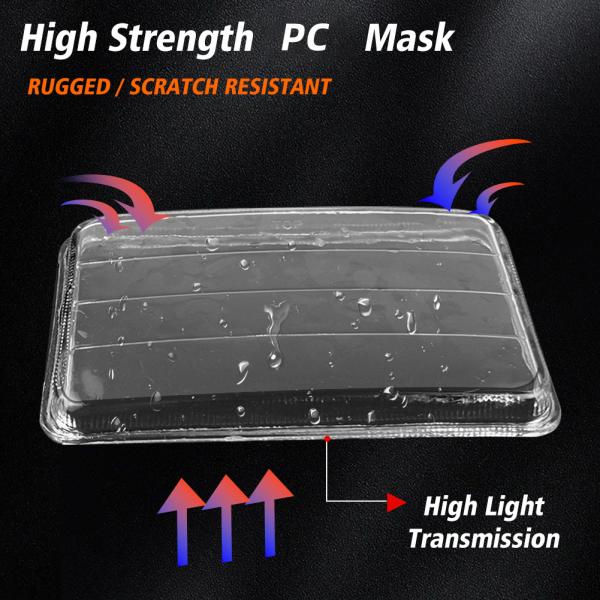 CG125 Motorcycle LED Headlight with Red Skull DRL 18LED Chip and 50000 Hours Lifespan