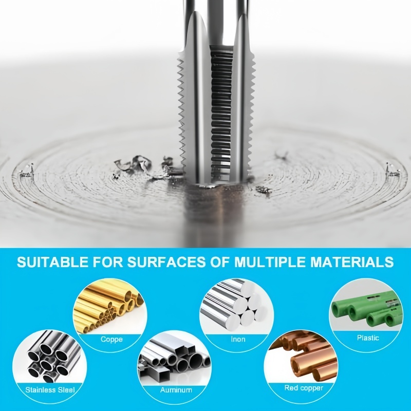 Heavy-Duty NPT Tapered Pipe Tap Kit | 1/8, 1/4, 3/8, 1/2, 3/4 NPT | Precision Maintenance Toolset