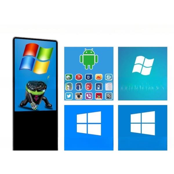 43-дюймовый поддонный стенд TFT LED LCD емкостный многоприкосновный киоск терминал самообслуживания ПК с встроенным Android или Win10/11 ПК