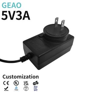C.A. universal de 5V 3A ao adaptador destacável do poder da tomada do adaptador IP20 18W da alimentação de DC