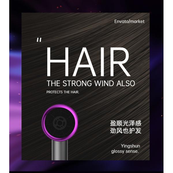 Blue Light Super Hairdryer Ionic Professional Salon Blow Dryer Function Drying Hair