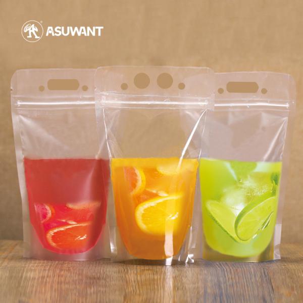 Fruit Juice Liquid PET Metallized Liner Stand Up Zipper Bags