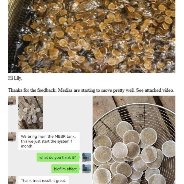 горячая продажа Биофильтрные носители двигательная кровать биофильмовый реактор mbbr биомедиа биочипы для очистки воды