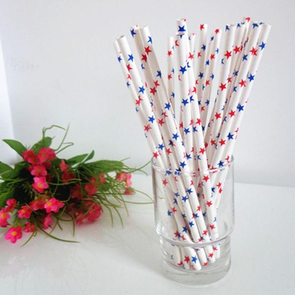 Hot sale Party Decorate food grade material Colorful  Paper Straws wholesales