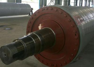Grooved Rubber Covered Cast Iron Touch Roll Under Dryer For Toilet Paper Making Machine