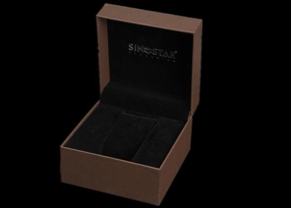Gift Packaging Women Watch Box Plastic Covered Elegant Style 100 * 100 * 75mm