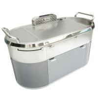 Tabela móvel da grade de Teppanyaki da elevação de aço inoxidável de GREENARK TO14 - eletromagnética