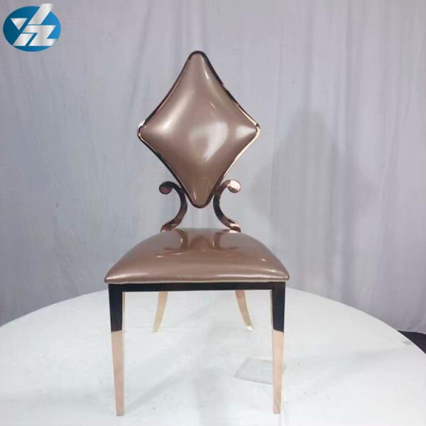 Роскошный OEM стула свадьбы диаманта 50X55X107 SS золотой обедая белый