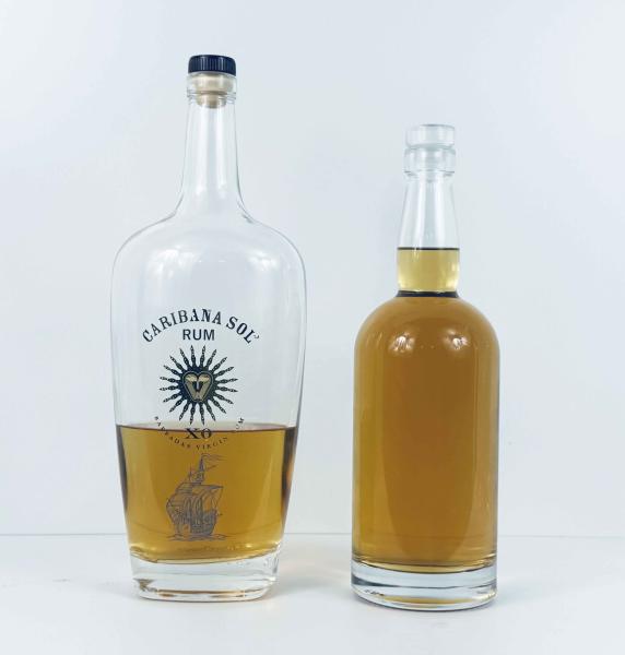 750 ML CLEAR 750ML GLASS ROUND LONG NECK TENNESSEE LIQUOR BOTTLE 18.5 MM BAR TOP NECK FINISH