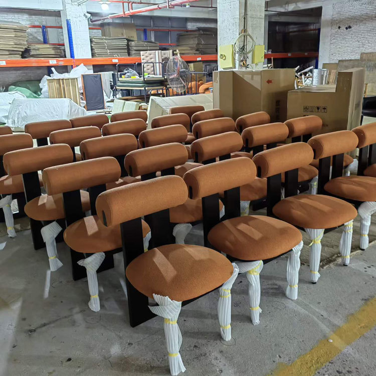 Southeast Asian Style Customizable Dining Chairs with High-density Foam for Restaurants and Cafes