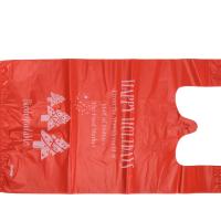 HDPE padrão personalizado alargar alça camiseta saco de plástico para resíduos alimentares e eliminação