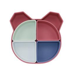 O urso Panda Shape Toddler Silicone Plates ajustou Eco não tóxico amigável