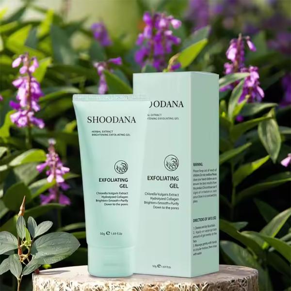 Herbal Exfoliating Gel Body Scrub Face Cleanser and Facial Cleansing Gel Adult Exfoliating Dead Skin Remover